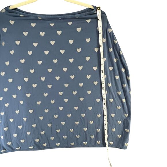 Kyte Baby Blanket Cover Blue Steel Hearts Bamboo Rayon Butter Soft Breathable - Picture 6 of 11